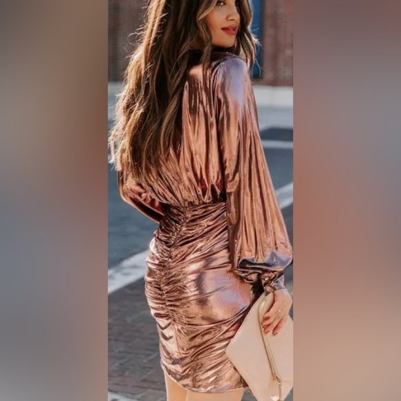 Metallic Asymmetrical Dress - Picture 3 of 3